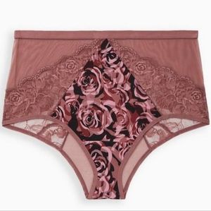 Torrid Microfiber And Lace High-Rise Panty